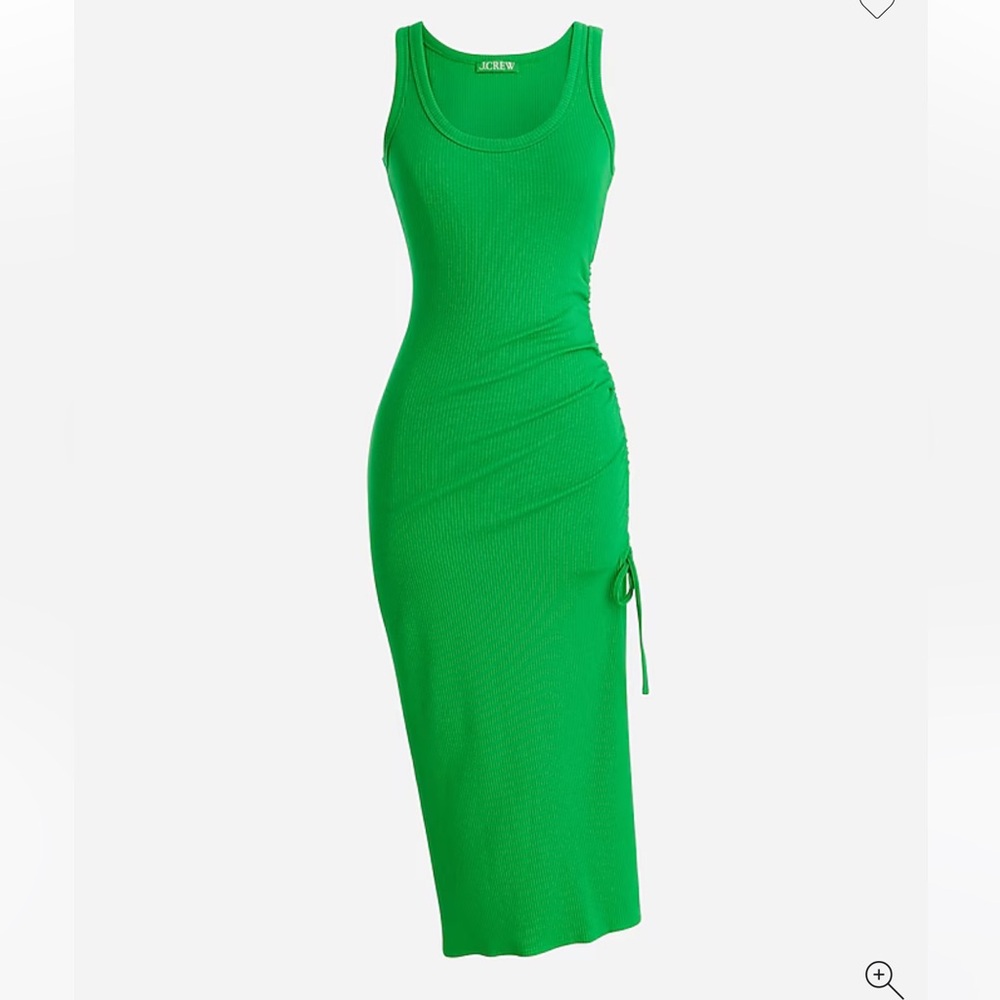 J Crew Ruched midi dress in vintage rib XL